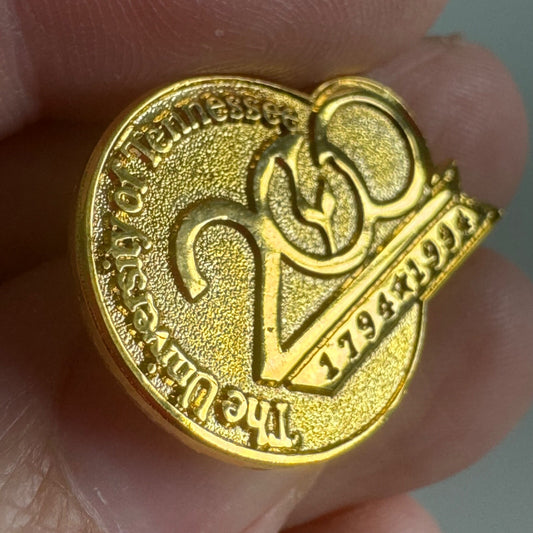 University of Tennessee Volunteers 200th Anniversary 1994 Gold Tone Pin