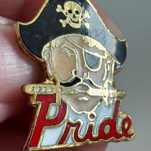 Vintage Pasco County School Pirates Lapel Pin Mascot High School Florida