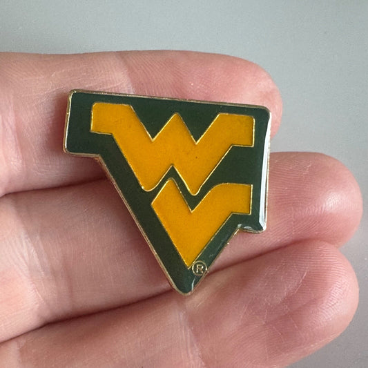 West Virginia Mountaineers WV Logo Lapel Pin Blue & Gold University College