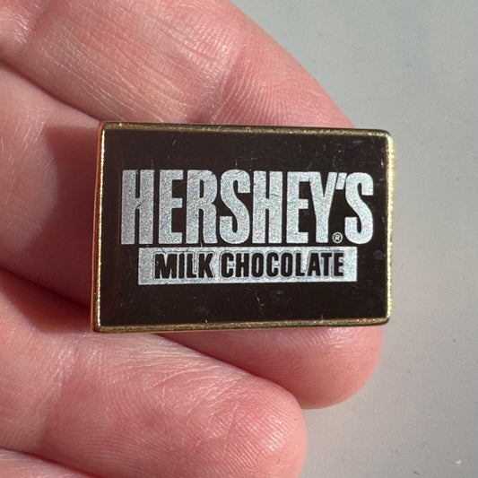 Vintage Hershey's Chocolate Bar Logo Lapel Pin Advertising Hersheys World