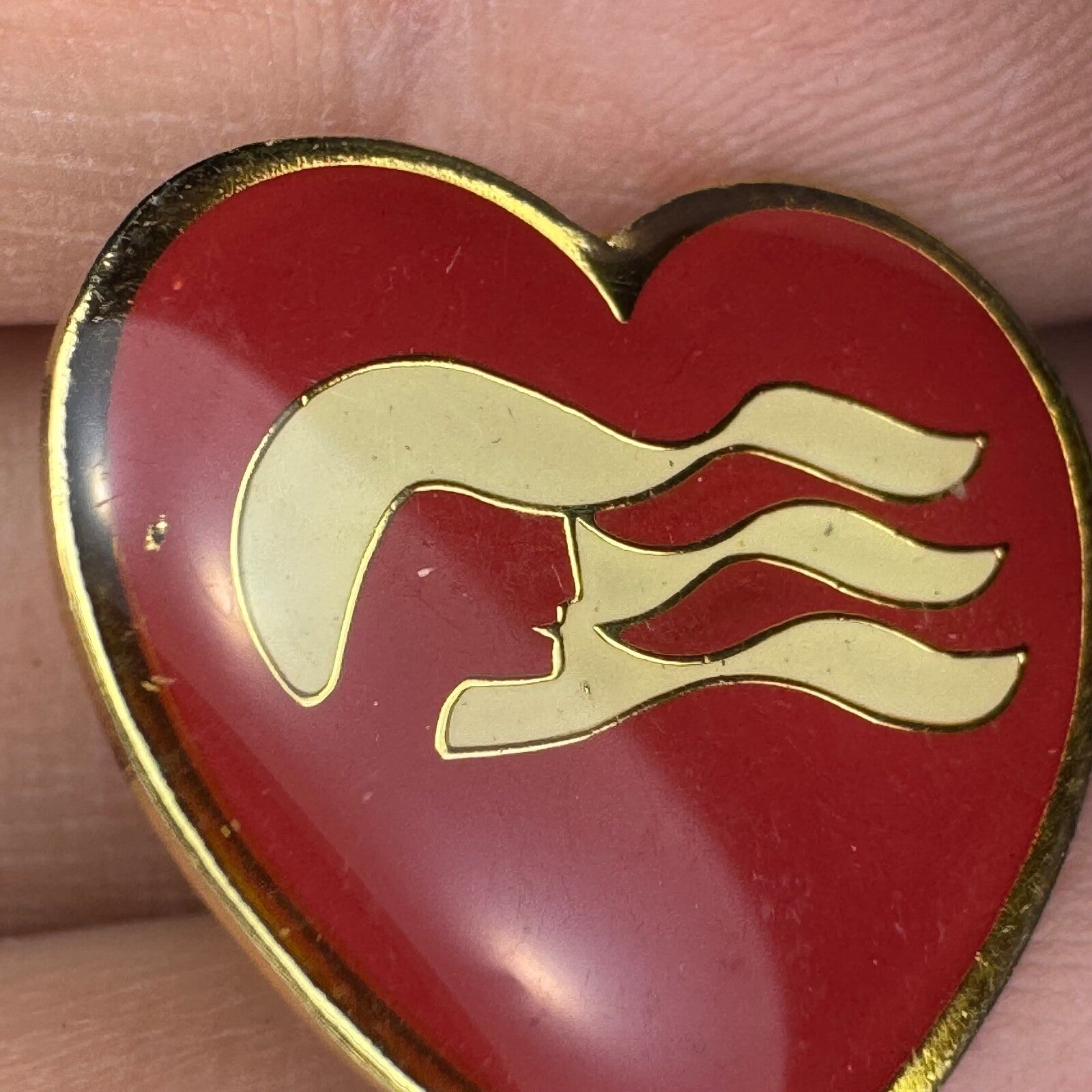 Vintage Princess Cruises Red Heart Logo Lapel Pin