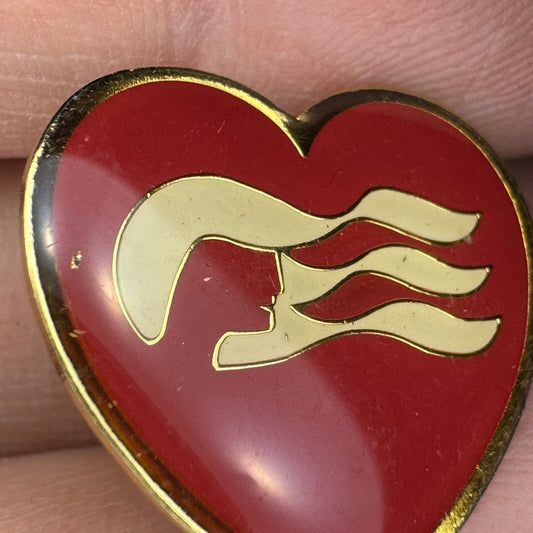 Vintage Princess Cruises Red Heart Logo Lapel Pin