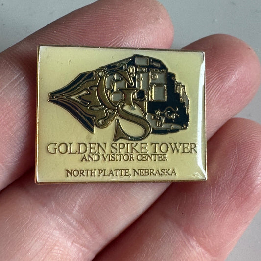 Vintage Golden Spike Tower and Visitor Center North Platte Nebraska Lapel Pin
