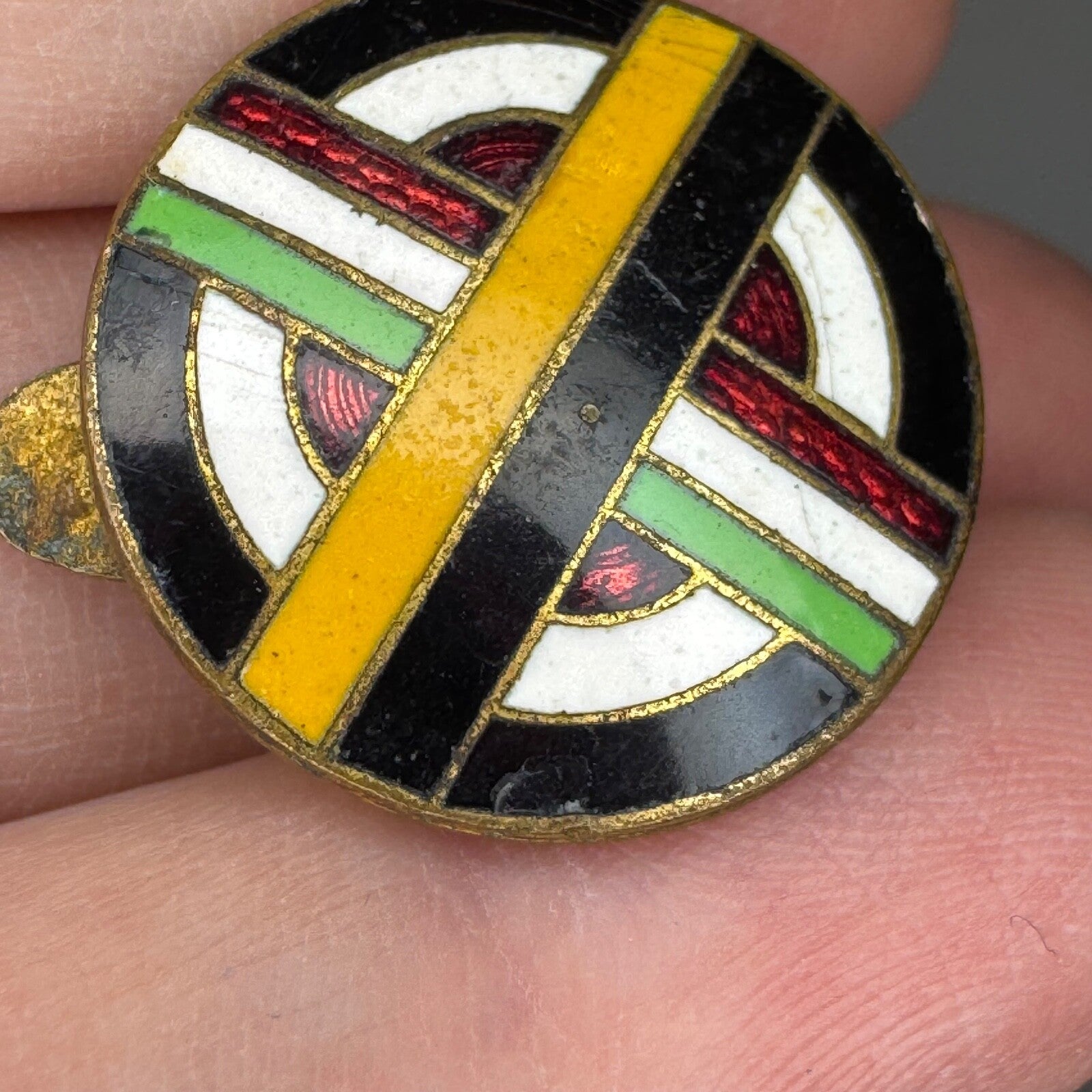 WWII Axis Powers Lapel Stud Germany Italy Japan Cloisonne Pin Stoger