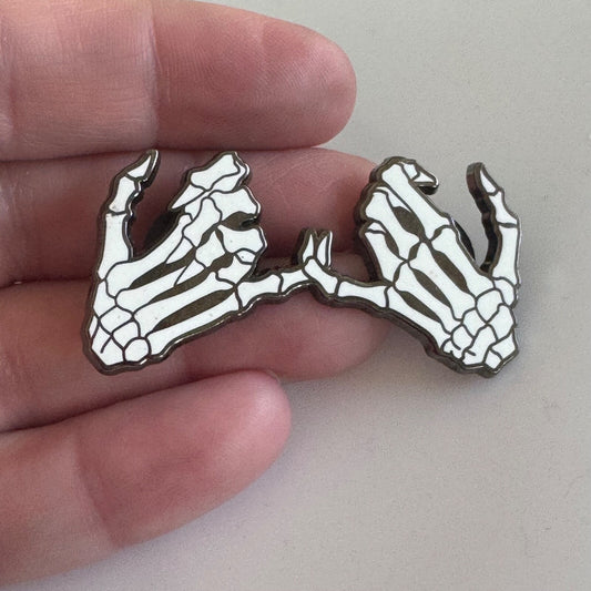 Pinsanity Skeleton Pinky Swear Lapel Pin