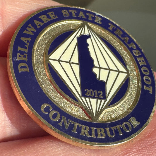 2012 Delware State Trapshoot Contributor Lapel Pin Trapshooting Skeet