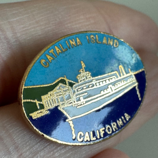 Vintage Catalina Island Ferry Lapel Pin – California