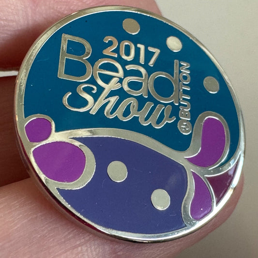 2017 Bead and Button Show Lapel Pin Silver Tone