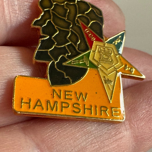 Vtg Order of the Eastern Star New Hampshire Old Man of the Mountain Lapel Pin