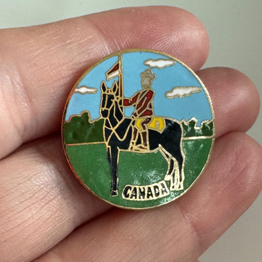 Vintage Canada Souvenir Lapel Pin RCMP Royal Canadian Mounted Police Mountie