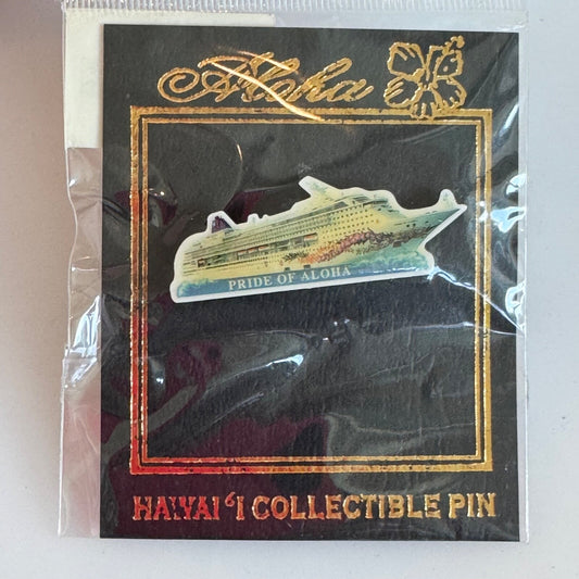 Vintage Pride of Aloha Cruise Ship Pin New in Package Norwegian Cruise Lines