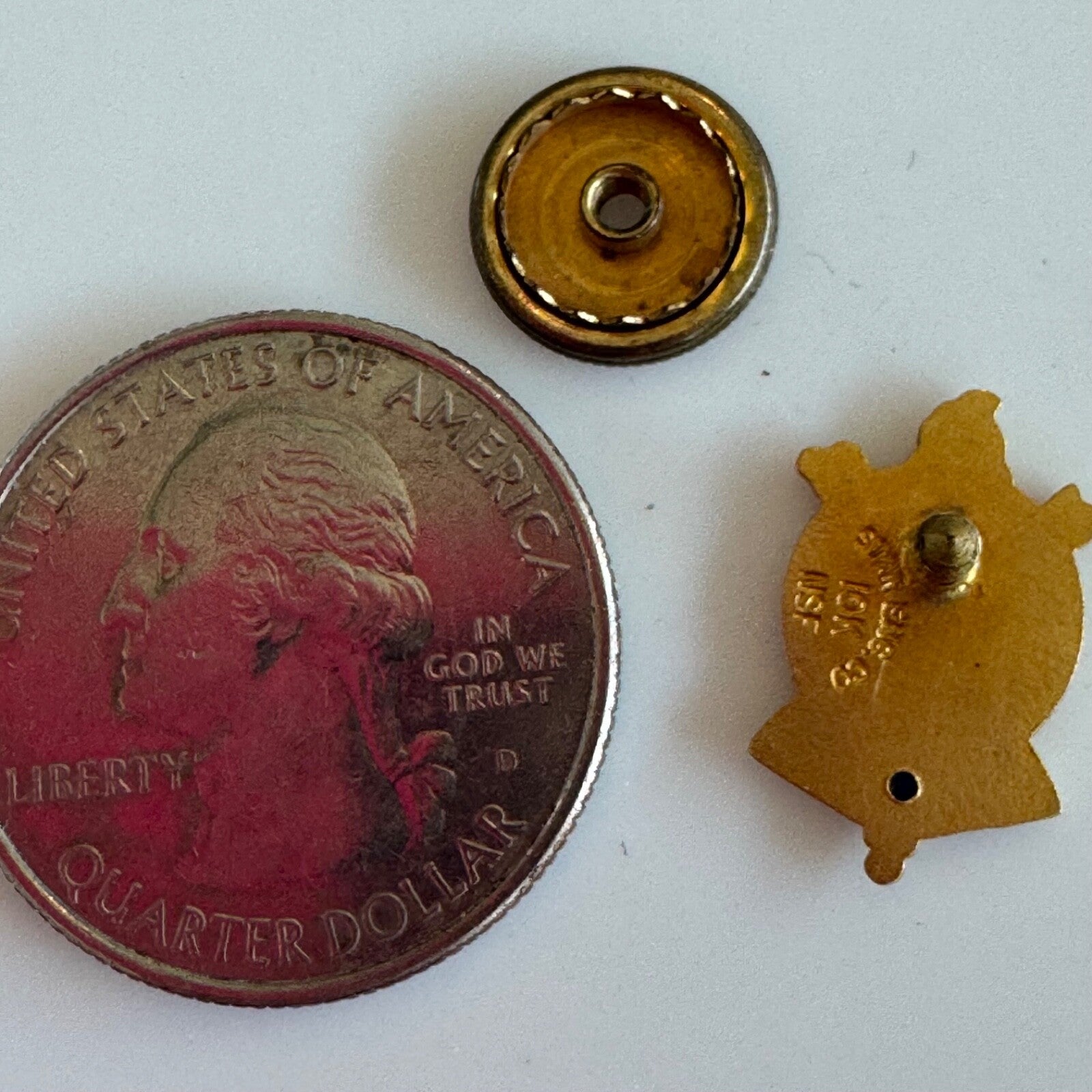 Vtg Chandler Public Schools 10k Gold Screw Back Lapel Pin Arizona High