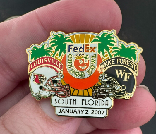 FedEx Orange Bowl 2007 Louisville Wake Forest Pin