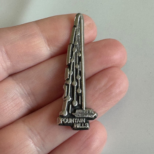 Vintage Fountain Hills Arizona Large Fountain Landmark Pin