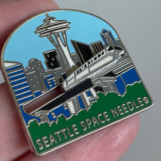 Seattle Space Needle Monorail Articulated Lapel Pin – Seattle, Washington, USA