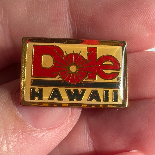 Vintage Dole Hawaii Logo Lapel Pin Pineapple Advertising