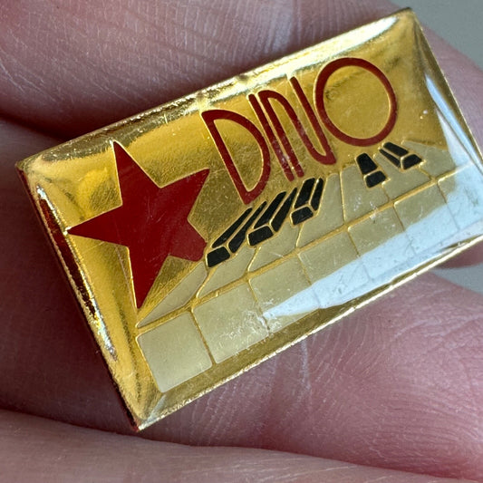 Vintage Dino Piano Lapel Pin Dino Kartsonakis Pianist RARE