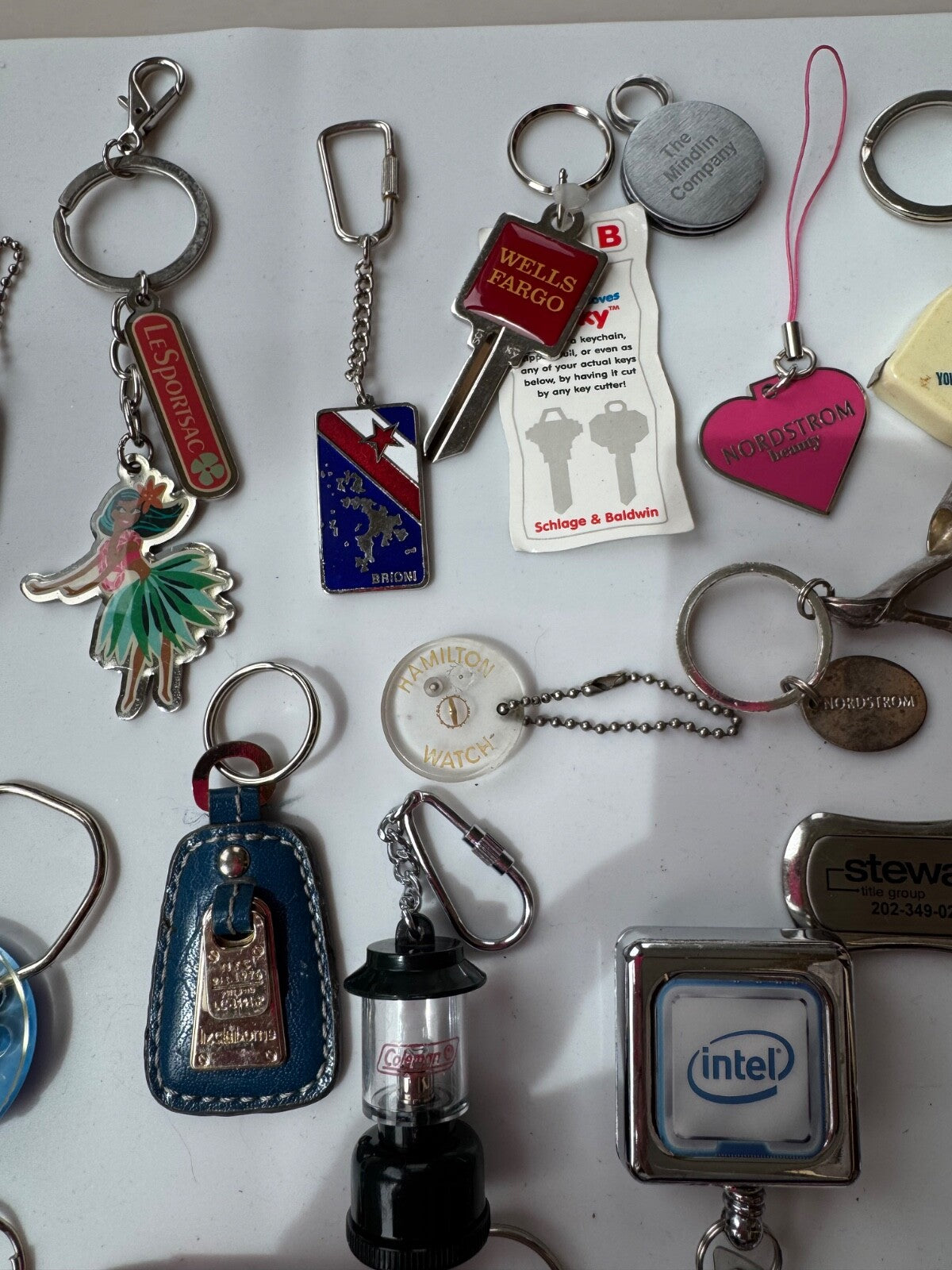 Lot of 45+ Vintage to Now Advertising Keychains Key Chains Bag Tags