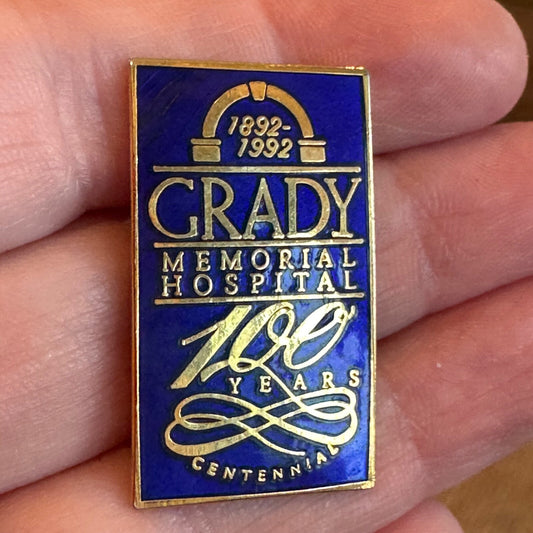 1992 Grady Memorial Hospital Atlanta 100 Years Centennial Lapel Pin