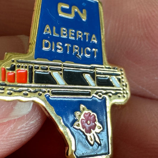 Vintage Canadian National Railway Alberta District Lapel Pin CN