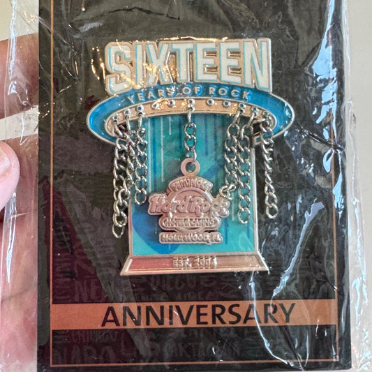 Sixteen Years of Rock Seminole Hard Rock Hotel & Casino Anniversary Pin New