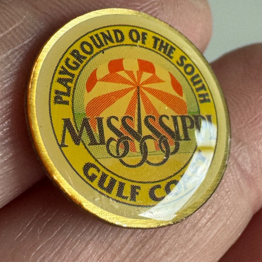Vintage Playground of the South Mississippi Gulf Coast Lapel Pin 