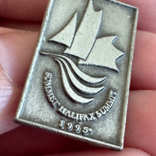 Vintage 1995 Halifax Summit Lapel Pin Pegasus Pewter Sommet G7