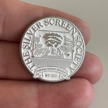 The Grand Cinema Tacoma Washington Silver Screen Society Lapel Pin Est. 2023