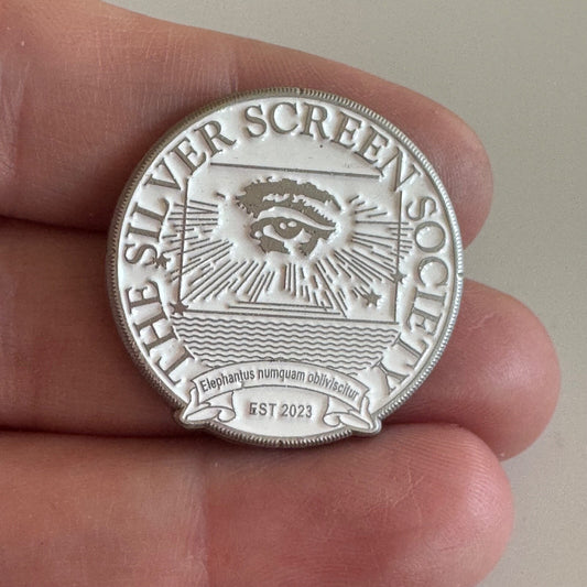 The Grand Cinema Tacoma Washington Silver Screen Society Lapel Pin Est. 2023