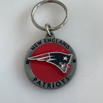 Vintage New England Patriots Key Chain Siskiyou Sports Pewter 2004