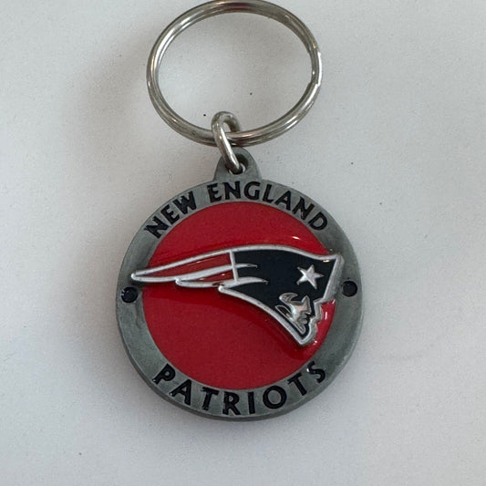 Vintage New England Patriots Key Chain Siskiyou Sports Pewter 2004