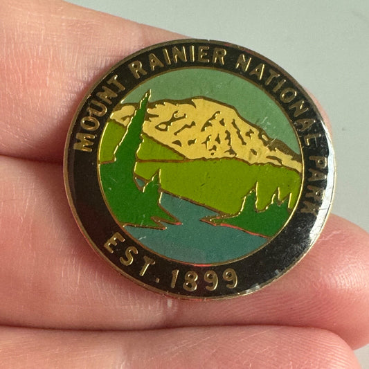 Vintage Mount Rainier National Park Est. 1899 Lapel Pin Washington
