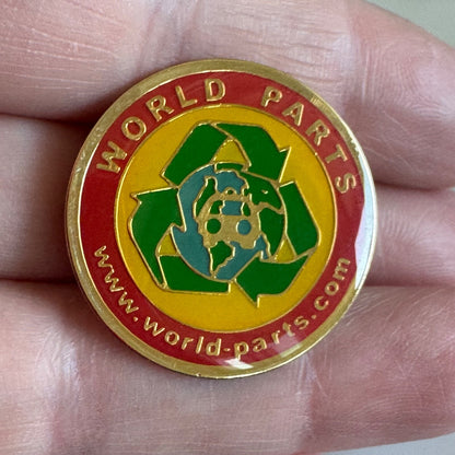 Vintage World Parts Lapel Pin Recycling
