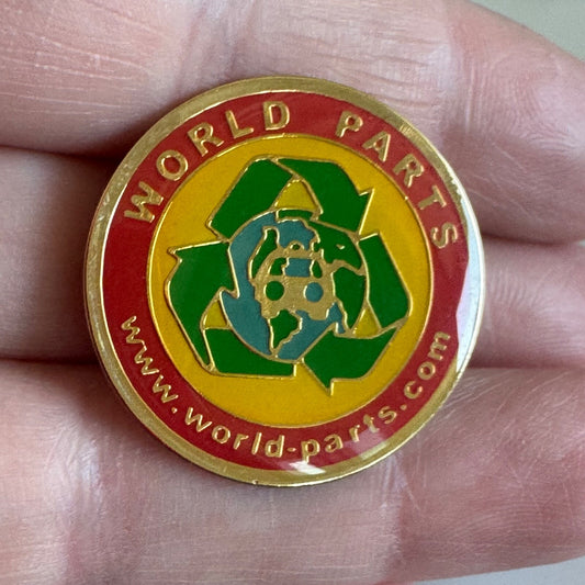 Vintage World Parts Lapel Pin Recycling