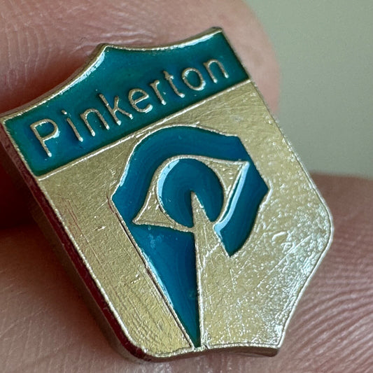 Vintage Pinkerton Logo Lapel Pin Tie Tack Security
