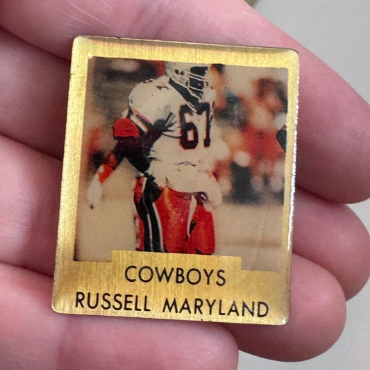 Vintage Dallas Cowboys Russell Maryland Lapel Pin 1991 ACE MVP NFL