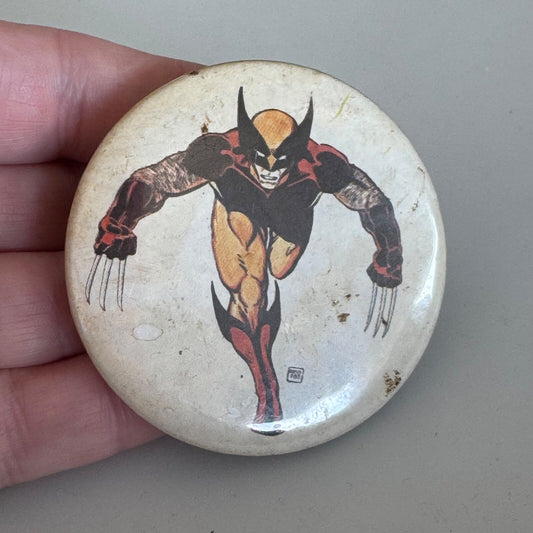 Vintage 1983 Marvel Comics Wolverine Button Lapel Pin