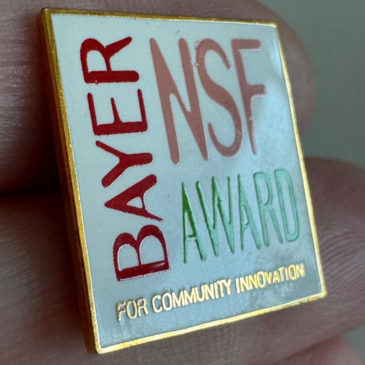 Vintage Bayer NSF Award for Community Innovation Lapel PIn