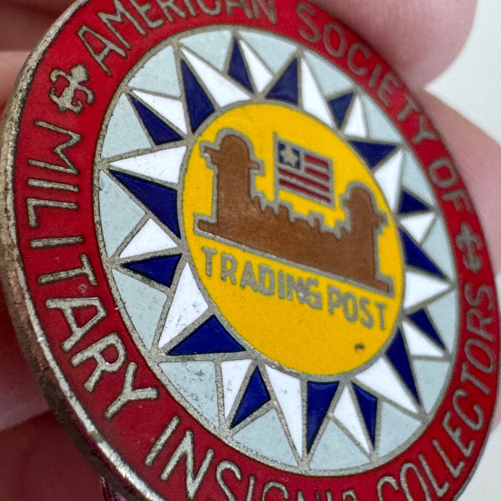 Vintage American Society of Military Insignia Collectors Lapel Pin 