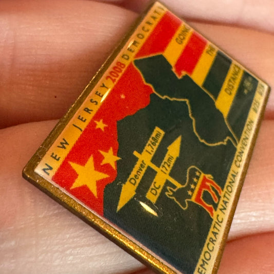 2008 New Jersey Democratic National Convention Lapel Pin NJ