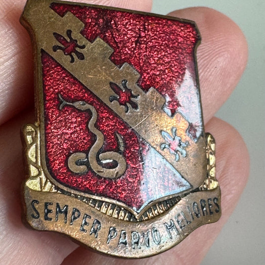 Vintage 130th Field Artillery DUI DI Lapel Pin Pawtucket, RI 