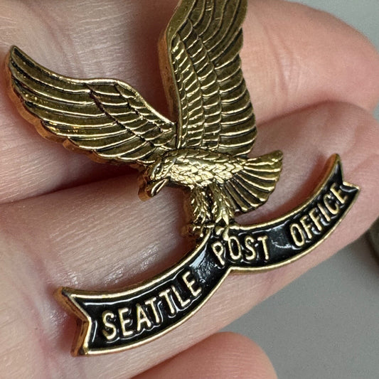 Vintage Seattle Post Office Eagle Pin USPS Mail Carrier Badge