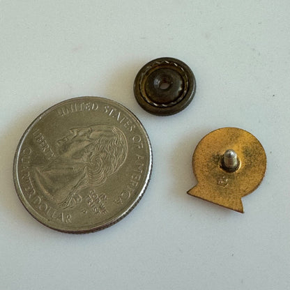 Vintage CBMC “Business Men Broadcasting the Gospel” Red & Gold Pin Screw Back