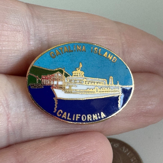 Vintage Catalina Island Ferry Lapel Pin – California