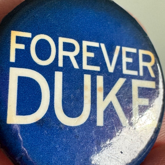 Vintage Forever Duke Lapel Pin Button University Blue Devils