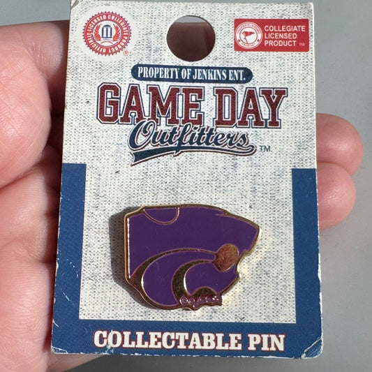 Vintage Kansas State University Wildcats Lapel Pin New on Card K-State