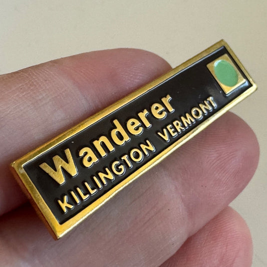 Vintage Wanderer Killington Vermont Ski Skiing Lapel Pin Beginner Sign