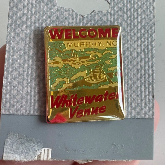 Murphy North Carolina Whitewater Venue Welcome Enamel Pin Rare New on Card