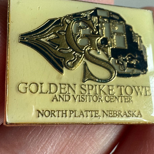 Vintage Golden Spike Tower and Visitor Center North Platte Nebraska Lapel Pin