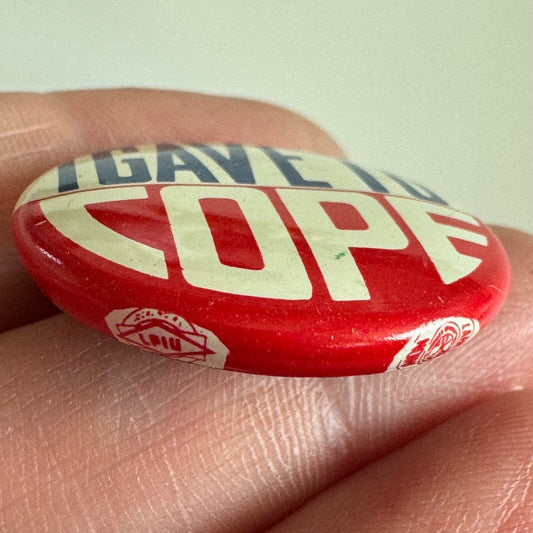 Vintage I Gave to COPE Union Lapel Pin IBEW Electrical Workers